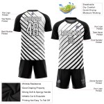 Soccer Black Jersey Sublimation Uniform White Custom
