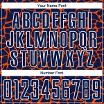 Network Jersey Sublimation Soccer Splash Abstract Uniform Custom Navy Orange-White
