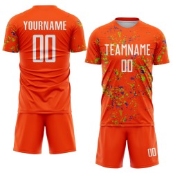 Blue Neon Art Uniform Fragment Abstract Orange Jersey Sublimation Soccer Green-Thunder Custom
