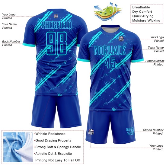 Lakes Sublimation Soccer Royal Custom Jersey Blue Uniform