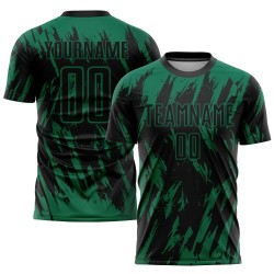 Soccer Sublimation Uniform Green Kelly Jersey Custom Black