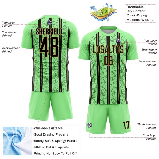 Uniform Stripe Green Jersey Pea Custom Black-Old Soccer Line Sublimation Gold Uniform Stripe Green Jersey Pea Custom Black-Old Soccer Line Sublimation Gold