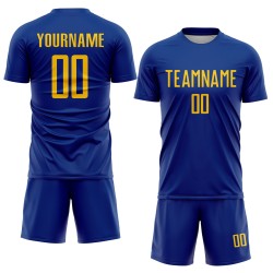 Yellow Royal Sublimation Uniform Jersey Soccer Custom
