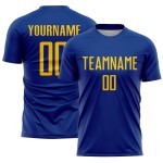 Yellow Royal Sublimation Uniform Jersey Soccer Custom