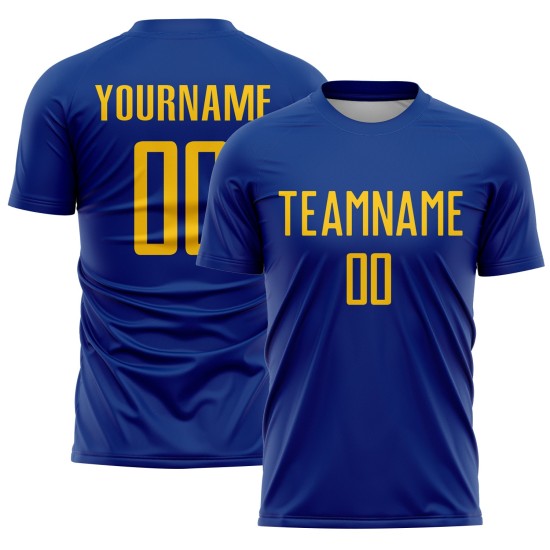 Yellow Royal Sublimation Uniform Jersey Soccer Custom