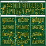 Sublimation Soccer Green Custom Green Uniform Jersey Gold-Kelly Abstract Fragment Art