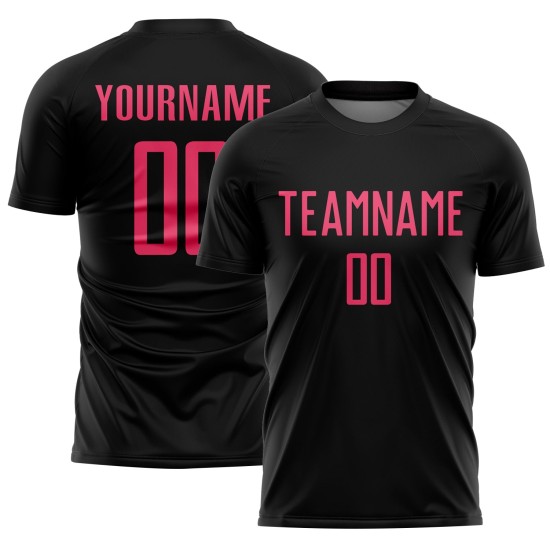Black Uniform Pink Custom Sublimation Neon Jersey Soccer Black Uniform Pink Custom Sublimation Neon Jersey Soccer