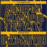 Jersey Sublimation Yellow Lightning Uniform Navy Soccer Custom Jersey Sublimation Yellow Lightning Uniform Navy Soccer Custom