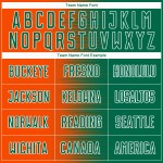Uniform Soccer Orange-White Green Line Kelly Jersey Custom Gradient Sublimation