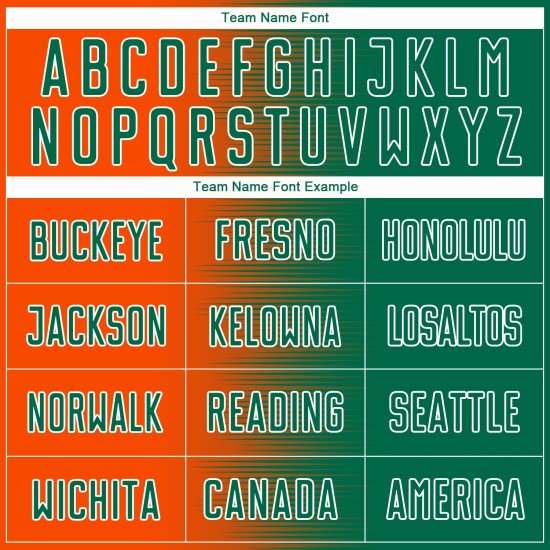 Uniform Soccer Orange-White Green Line Kelly Jersey Custom Gradient Sublimation