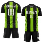 Sublimation Jersey Green Black Custom Uniform Line White-Neon Soccer Sublimation Jersey Green Black Custom Uniform Line White-Neon Soccer