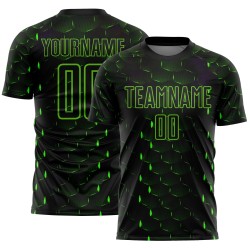 Shape Uniform Aurora Jersey Green Geometric Black Custom Sublimation Soccer