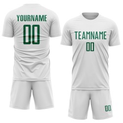 Jersey White Uniform Kelly Sublimation Green Custom Soccer