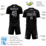 Gray Black Sublimation Soccer Custom Uniform Jersey