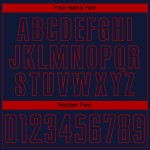 Fade Navy Pinstripe Fashion Jersey Soccer Red Custom Sublimation Uniform Fade Navy Pinstripe Fashion Jersey Soccer Red Custom Sublimation Uniform