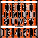 Soccer Sublimation Custom Uniform Line Jersey Black Orange-White Soccer Sublimation Custom Uniform Line Jersey Black Orange-White