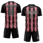 Uniform Abstract Black Pink-White Medium Custom Soccer Network Jersey Sublimation Uniform Abstract Black Pink-White Medium Custom Soccer Network Jersey Sublimation