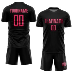 Black Uniform Pink Custom Sublimation Neon Jersey Soccer Black Uniform Pink Custom Sublimation Neon Jersey Soccer