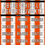 Uniform White-Black Orange Custom Jersey Line Sublimation Soccer