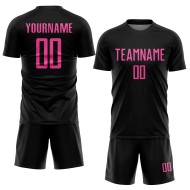 Jersey Pink Black Soccer Custom Sublimation Uniform Jersey Pink Black Soccer Custom Sublimation Uniform