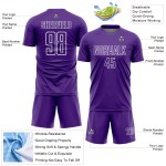 Custom Geometric Uniform White Shape Soccer Jersey Purple Sublimation