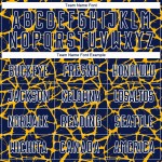 Gold-White Abstract Splash Uniform Navy Network Sublimation Soccer Jersey Custom Gold-White Abstract Splash Uniform Navy Network Sublimation Soccer Jersey Custom