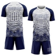 Jersey Navy White Soccer Sublimation Uniform Custom Jersey Navy White Soccer Sublimation Uniform Custom