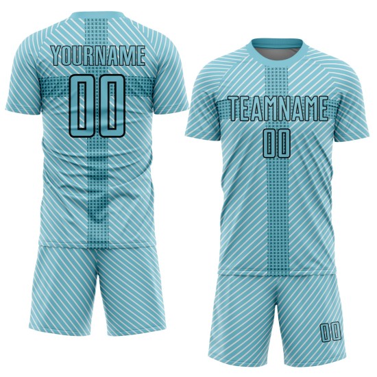 Sublimation Jersey Uniform Soccer Geometric Shapes Blue Black Custom Panther Sublimation Jersey Uniform Soccer Geometric Shapes Blue Black Custom Panther