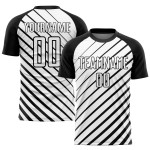 Soccer Black Jersey Sublimation Uniform White Custom