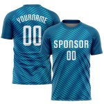 Sublimation Uniform Custom Jersey White Soccer Teal Sublimation Uniform Custom Jersey White Soccer Teal