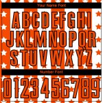 Stars Jersey Orange Stripes And Soccer Sublimation Custom Uniform Black-White