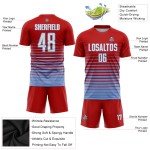 Pinstripe Red Custom Uniform Sublimation Jersey Fade Fashion Blue Soccer White-Light Pinstripe Red Custom Uniform Sublimation Jersey Fade Fashion Blue Soccer White-Light