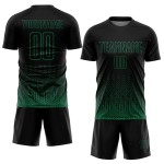 Shape Soccer Kelly Black Sublimation Uniform Green Custom Jersey Geometric Shape Soccer Kelly Black Sublimation Uniform Green Custom Jersey Geometric