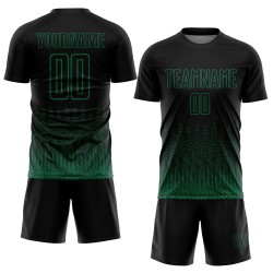 Shape Soccer Kelly Black Sublimation Uniform Green Custom Jersey Geometric