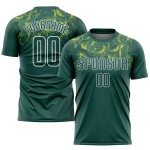 Kelly Green Custom Green-Gold Soccer Kelly Uniform Sublimation Jersey
