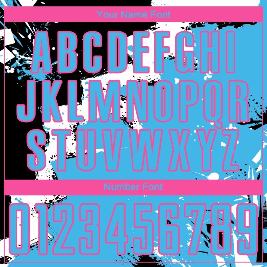 Sublimation Jersey Sky Spalsh Blue-Pink Uniform Custom Soccer Black Sublimation Jersey Sky Spalsh Blue-Pink Uniform Custom Soccer Black