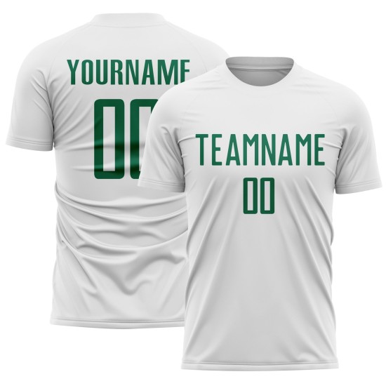 Jersey White Uniform Kelly Sublimation Green Custom Soccer