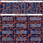 Network Jersey Sublimation Soccer Splash Abstract Uniform Custom Navy Orange-White