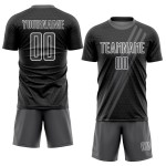 White Soccer Steel Diagonal Custom Jersey Sublimation Lines Gray Uniform