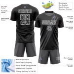 White Soccer Steel Diagonal Custom Jersey Sublimation Lines Gray Uniform