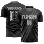 White Soccer Steel Diagonal Custom Jersey Sublimation Lines Gray Uniform