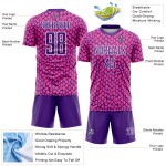 Soccer Sublimation Jersey Purple-White Uniform Skin Custom Snake Pink Soccer Sublimation Jersey Purple-White Uniform Skin Custom Snake Pink