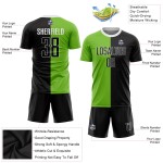 Green Custom Soccer Black-White Neon Sublimation Uniform Split Jersey Fashion