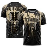 Jersey Sublimation Uniform Cream Black Custom Soccer City Jersey Sublimation Uniform Cream Black Custom Soccer City