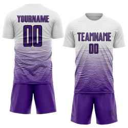 Line Uniform Soccer Gradient Purple-Black Jersey Custom Sublimation White