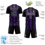 Abstract Purple-White Jersey Black Soccer Network Custom Sublimation Uniform