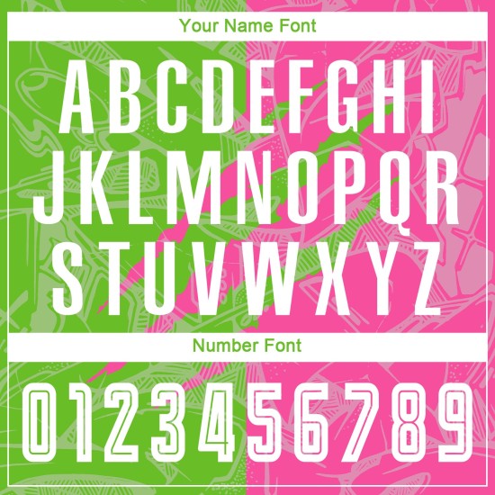 Uniform Jersey Scratch Soccer Pattern Custom Green-Pink Graffiti Sublimation Aurora