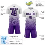 Line Uniform Soccer Gradient Purple-Black Jersey Custom Sublimation White