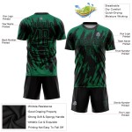 Soccer Sublimation Uniform Green Kelly Jersey Custom Black