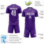 Uniform Custom Soccer White Purple Jersey Sublimation